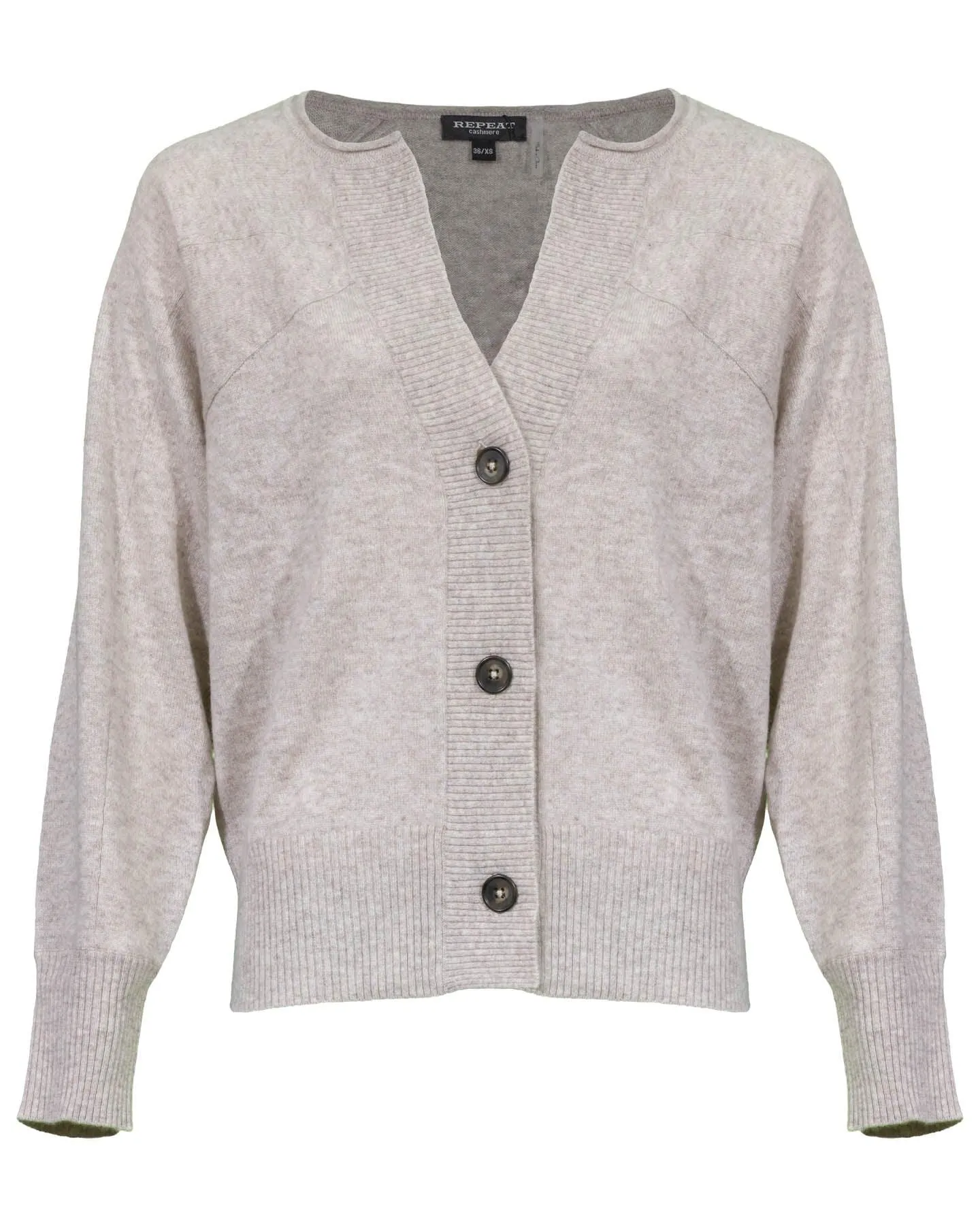Cashmere Split Neck Cardigan