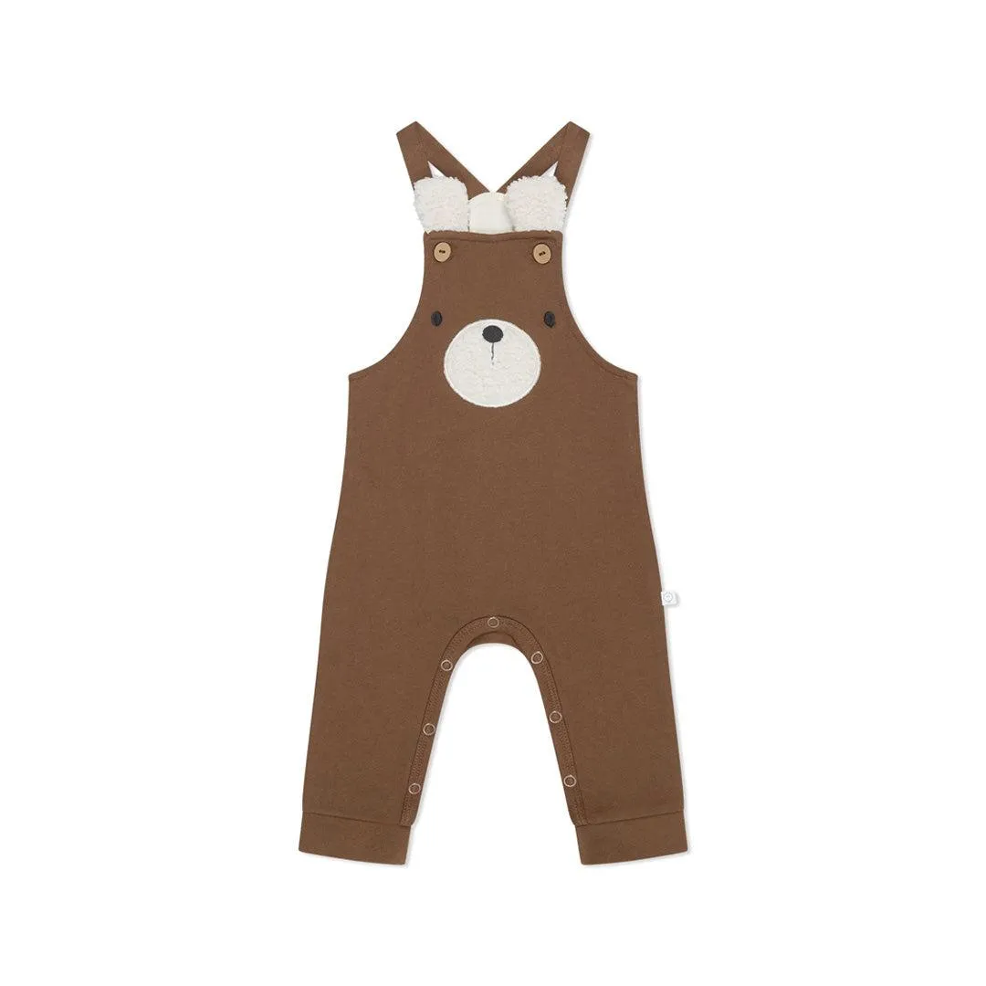 MORI Bear Face Dungarees - Brown